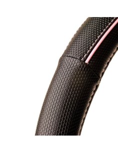 Husa Volan μαύρη από δέρμα με ροζ 37-39cm 2