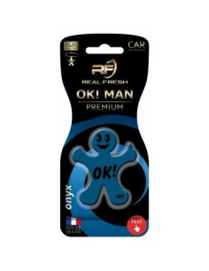 Real Fresh Car Air Freshener, OK!MAN Premium Polymer Onyx