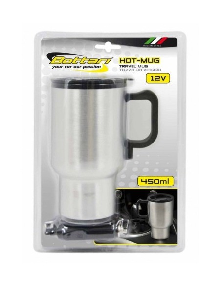 Θερμός αυτοκινήτου 450 ml με βραστήρα 12v Bottari