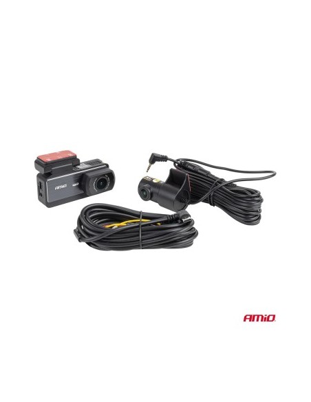Dashboard and Rear Camera with Display DVR 1K, WLAN 256Gb, Wifi, Full HD, 12/24V, Amio