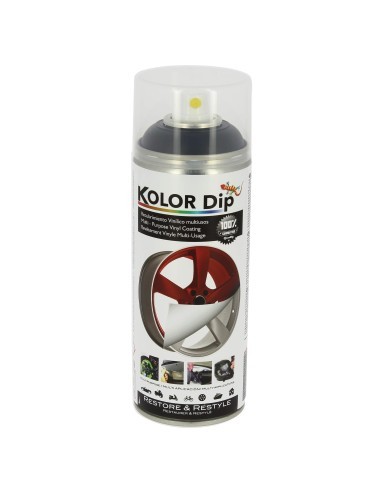 Kolor Dip 400ml Metallic Black Rubber Paint Spray