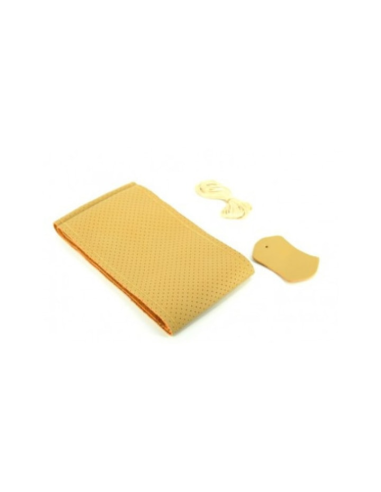 Perforated leather steering wheel cover, size...