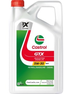 CASTROL GTX 5W30 RN17 Motor Oil, 5l