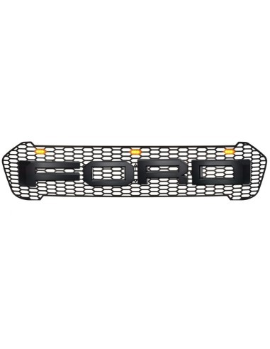 Mat black radiator grille with orange LED for...