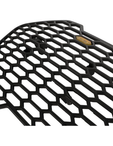 Mat black radiator grille with orange LED for...