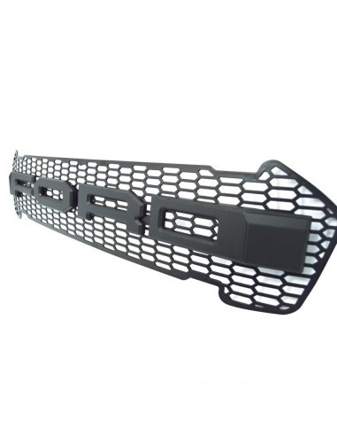 Mat black radiator grille with orange LED for...