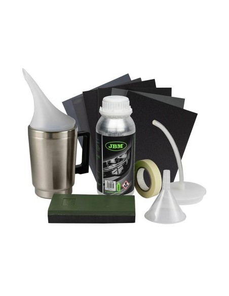 Headlight restoration kit with liquid polymer JBM - includes 600ml substance