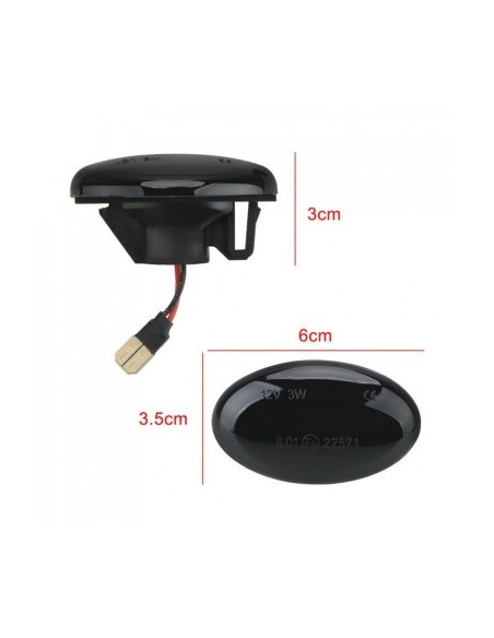Set 2 Dynamic LED Wing Indicators for Smart ForTwo W450, W452