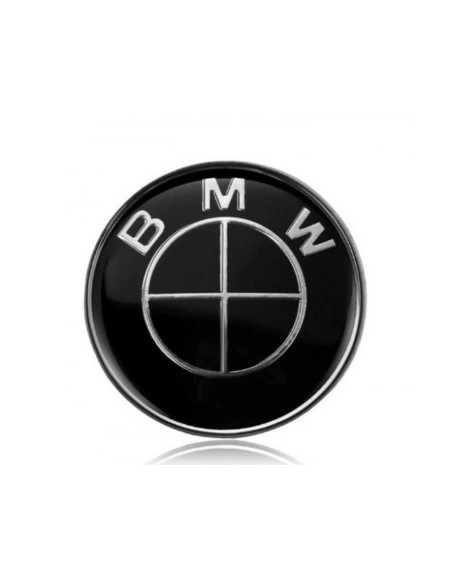 Compatible BMW Emblem for Hood or Trunk 82 mm Black