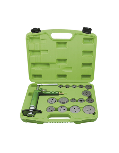 Brake Piston Press and Set of 15 Adapters