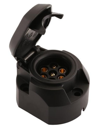 Car socket for trailer, plastic, 7 pins, CarFace