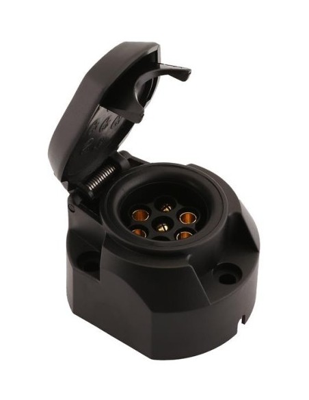 Car socket for trailer, plastic, 7 pins, CarFace