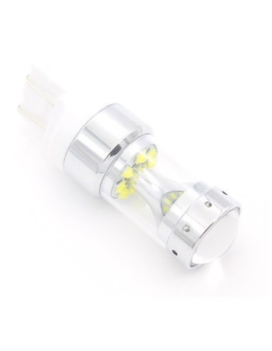 Led αυτοκίνητου Canbus T20 (W21W) ΛΕΥΚΟ 60W με LED CREE με διπλή ένταση