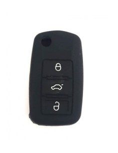 Silicone Key Case for Seat with 3 Buttons Black