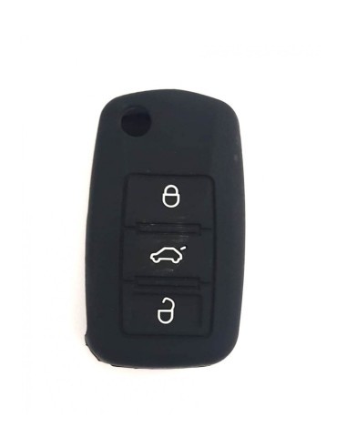 Silicone Key Case for Seat with 3 Buttons Black