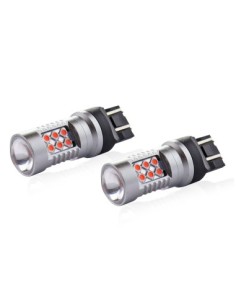 Комплект 2 LED Автомобилни Лампи Червени T20 W21/5W... 2