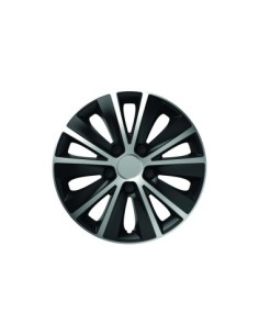 Комплект капаци за колела 14` silver&black бързи 4бр