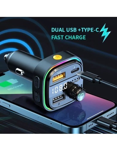 FM Modulator 12-24V Bluetooth 5.0 with Fast...