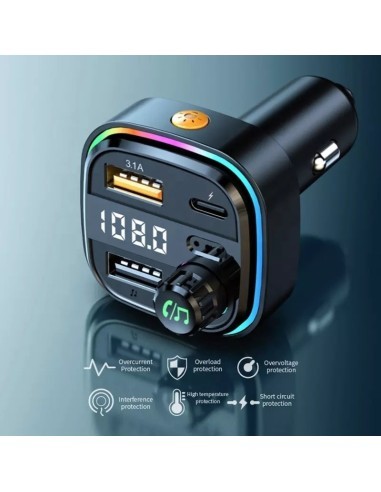 FM Modulator 12-24V Bluetooth 5.0 with Fast...
