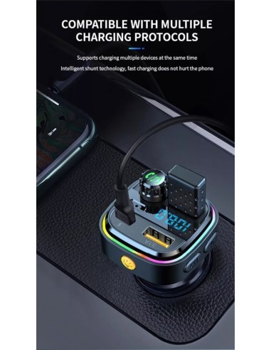 FM Modulator 12-24V Bluetooth 5.0 Gyors Töltés...