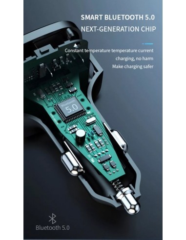 FM Modulator 12-24V Bluetooth 5.0 with Fast...
