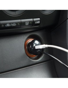 3 in 1 Car Lighter Adapter + USB Black 2