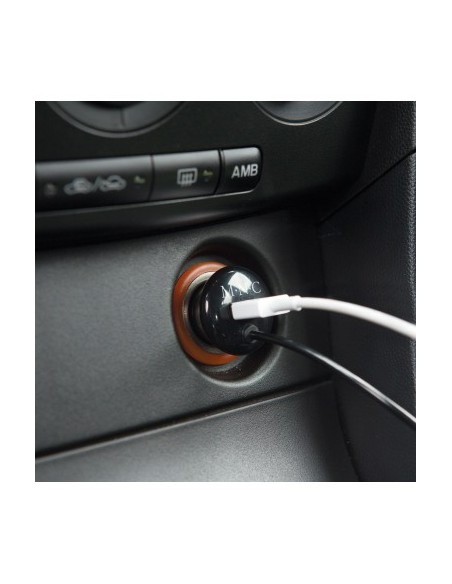 3 in 1 Car Lighter Adapter + USB Black