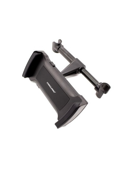 Universal tablet holder with headrest mounting system