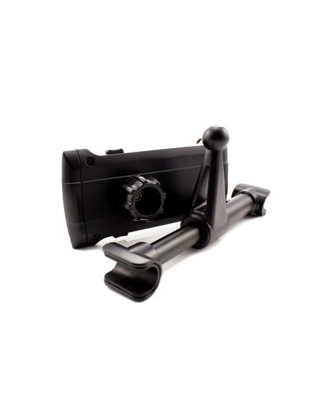Universal tablet holder with headrest mounting system