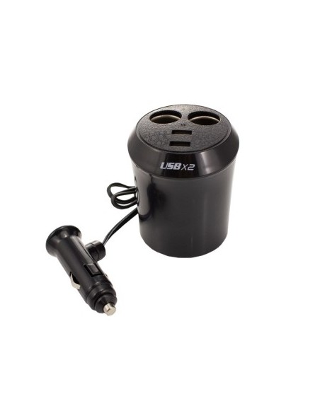 Multifunctional car lighter charger with 2 USB ports
