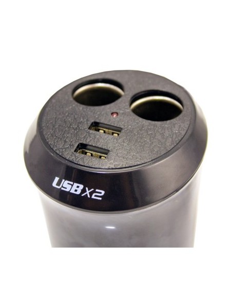 Multifunctional car lighter charger with 2 USB ports