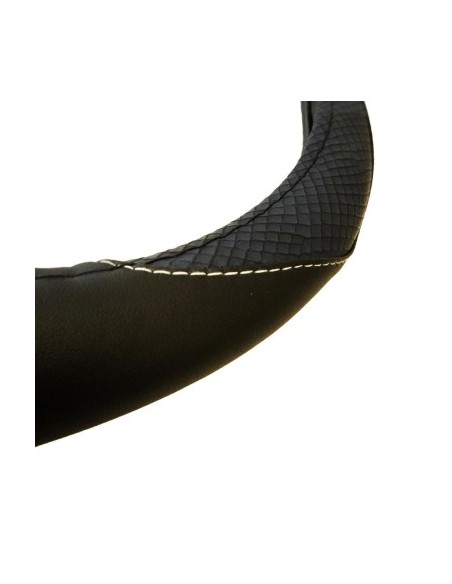 Blue Eco-Leather Steering Wheel Cover 37-39 cm