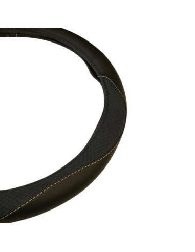 Blue Eco-Leather Steering Wheel Cover 37-39 cm