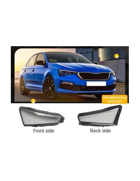 Right headlight glass for Skoda Scala (2019 - 2023)