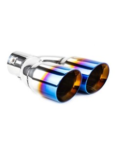 Stainless steel exhaust tip ornament with two outlets...