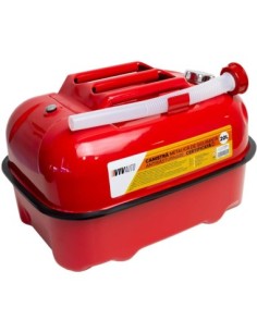 Metal safety canister with anti-spill funnel, 20L