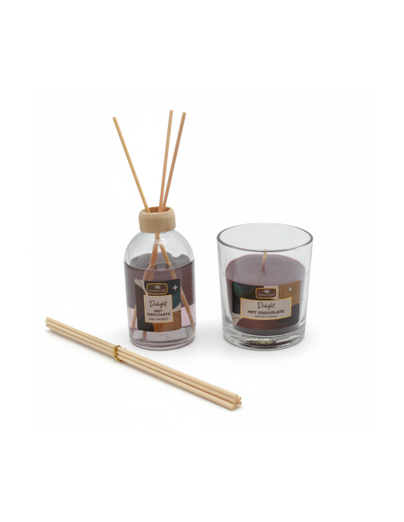Room Fragrance Set and Aroma Land Candle, Hot Chocolate