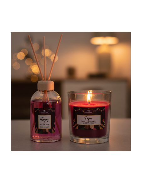 Room Fragrance Set and Aroma Candle Land, Mulled Wine