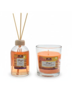 Szobaillatosító és Aroma Gyertya Készlet Land, Narancs és...