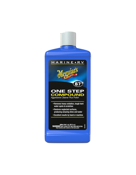 Λειαντική πάστα γυαλίσματος για σκάφη Meguiar's M67 One Step Compound, 945ml
