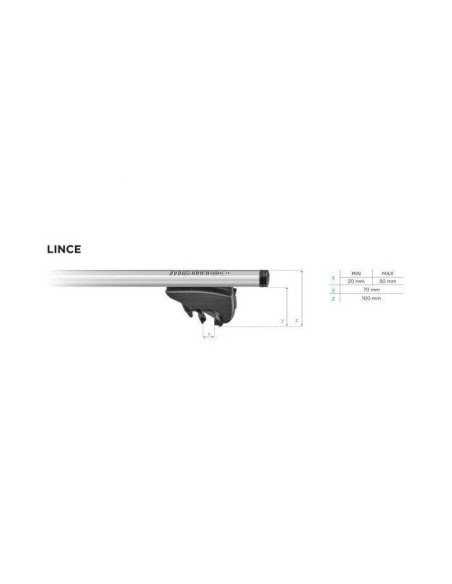 Menabo Lince Silver transverse roof bars for Suzuki Vitara 2015+