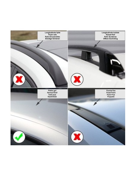 Menabo Tema Aluminum Roof Bars for Ford Focus II, 5 doors, model 2004-2011