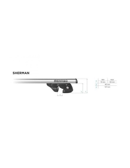 Menabo Sherman Silver transverse roof rack for Skoda Octavia II Wagon 2004-2013