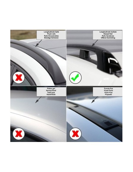 Menabo Sherman Silver transverse roof rack for Skoda Octavia II Wagon 2004-2013