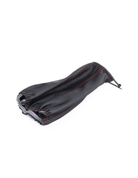 Universal gear shift cover made of genuine leather black/red Carpassion