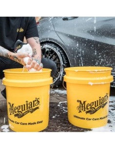 Жълта кофа за миене на автомобили Meguiar's 19 L 2