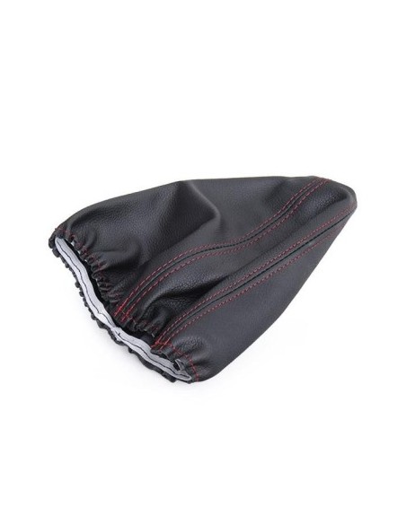 Universal gear shift knob made of genuine leather black/red Carpassion