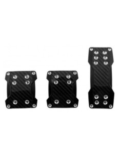 Aluminum Carbon Auto Pedal Ornament Set, Black