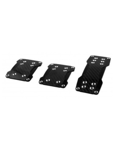 Aluminum Carbon Auto Pedal Ornament Set, Black