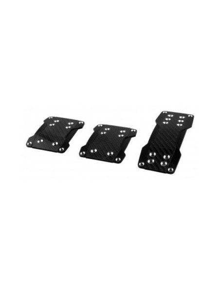 Aluminum Carbon Auto Pedal Ornament Set, Black